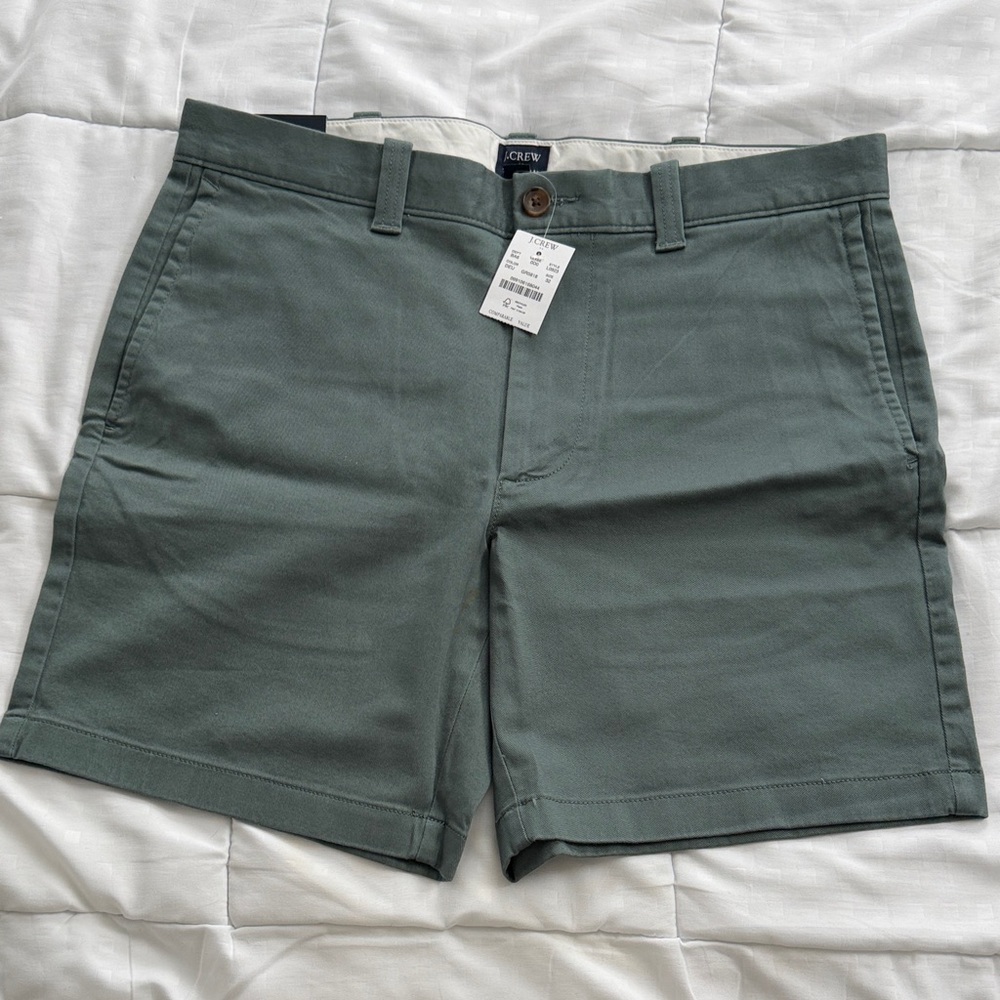 J. Crew Olive Flat Front Shorts